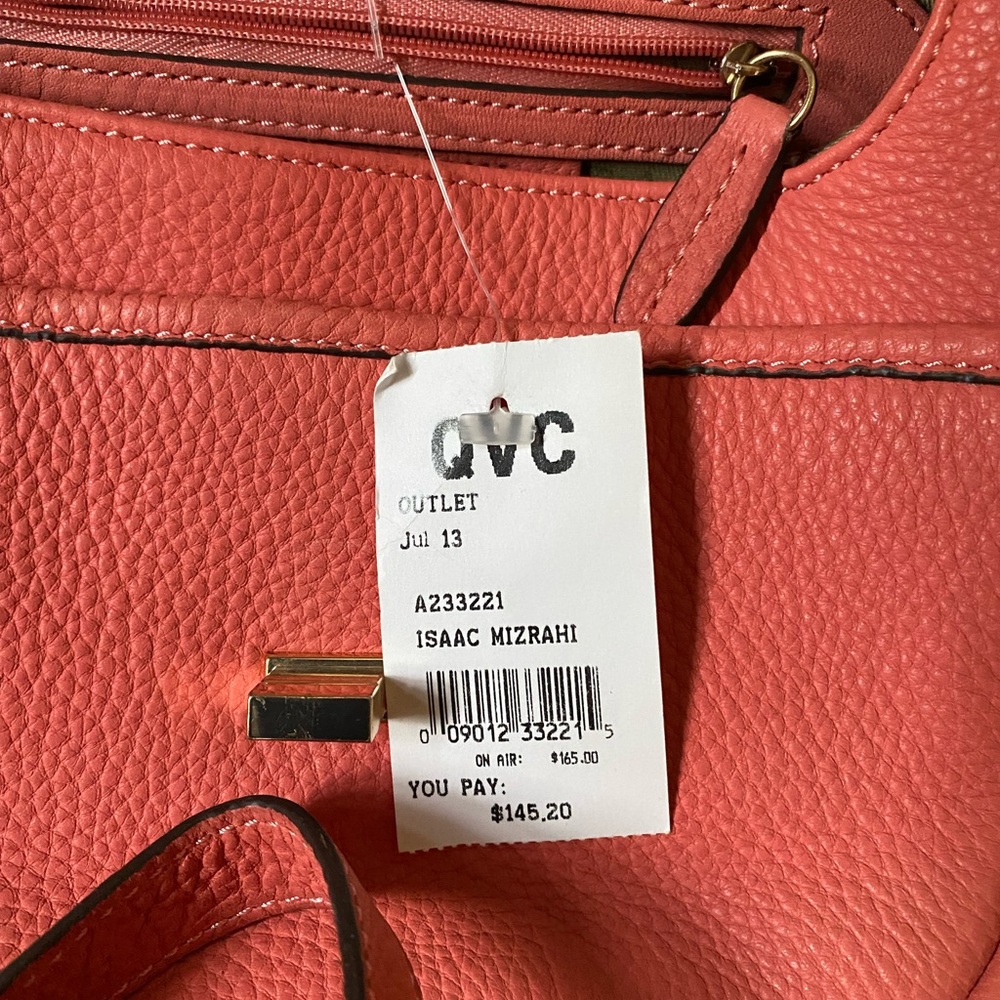 SOLD NWT Isaac Mizrah Crossbody purse. Hot color for Spring. - Picture 9 of 15